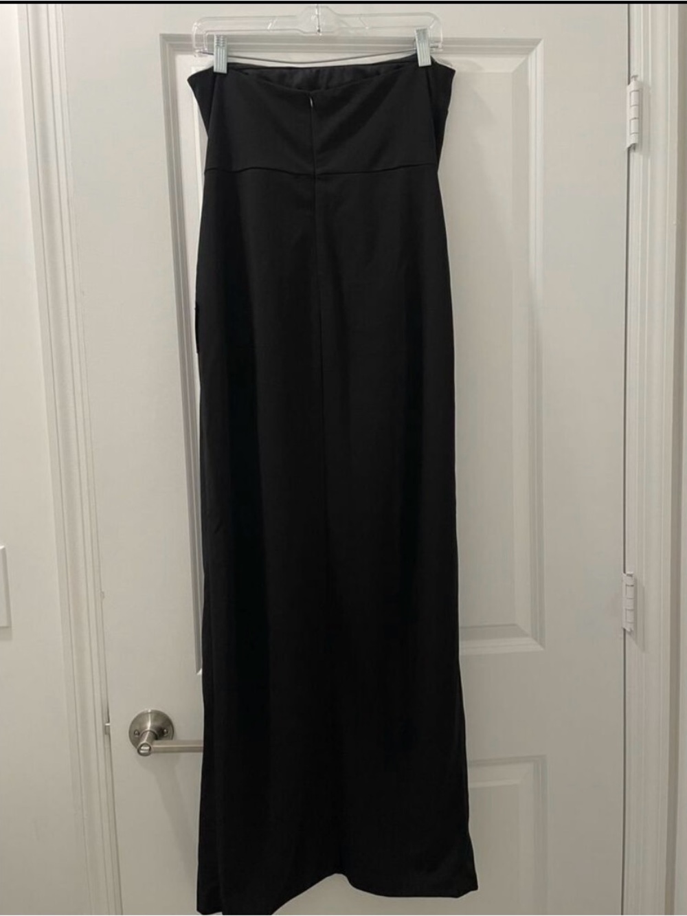 Lulu's Black Strapless High-Slit Evening Gown - Picture 3 of 7
